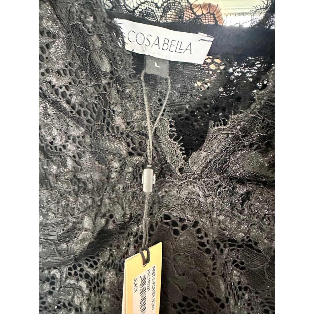 Cosabella Pret A Porter Lace Teddy Bodysuit Black Size L NWT - Picture 6 of 9